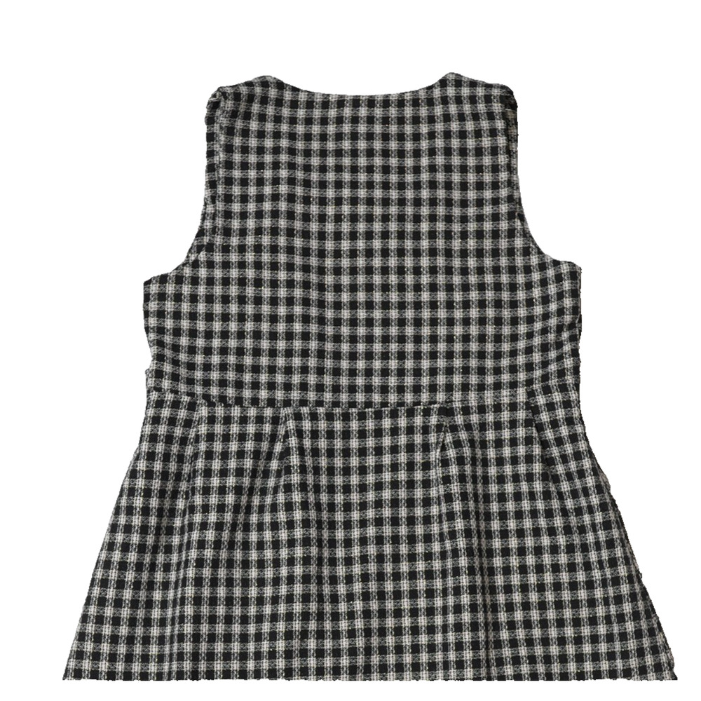 Teen Plaid Blazer Dress Sz XL Open Front Gold Button Double Breasted V-Neck NWT - Picture 9 of 13